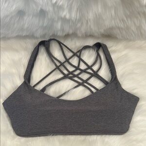Lululemon Gray Strappy Sports Bra - Size 10